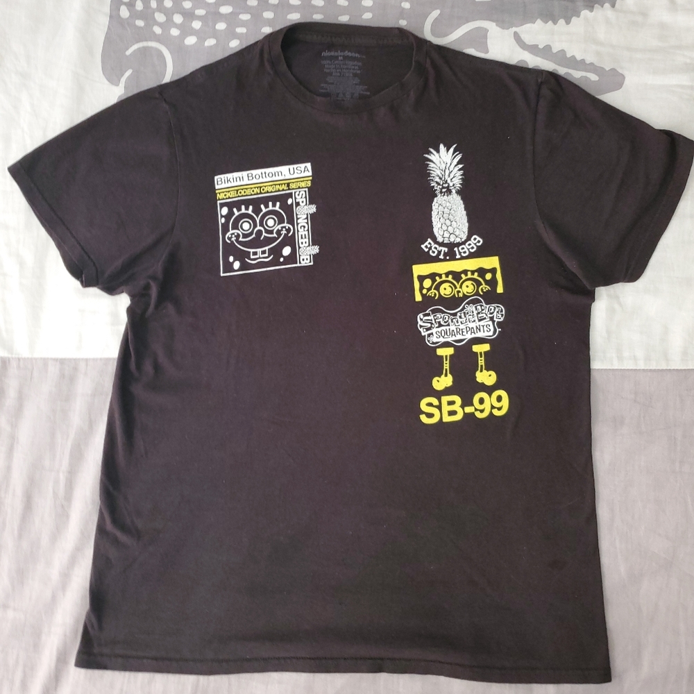 Bikini Bottom T-shirt Size Medium Spongebob Squarepants SB-99 Nickelodeon Tee